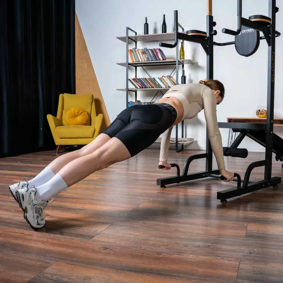 Домашний турник 3 в 1 со скамьей Oxygen Fitness Elgon