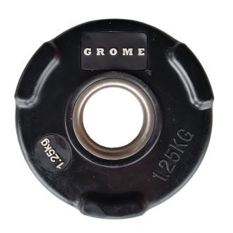 Диск олимпийский Grome WP074 черный обрезиненный