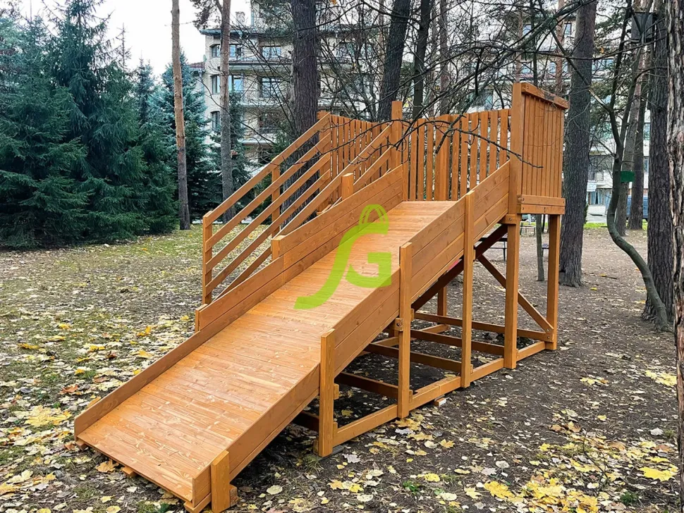 Деревянная зимняя горка IgraGrad Snow Fox (скат 4 м)