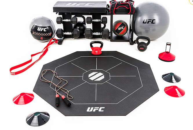  Скамья универсальная UFC Zone+ с аксессуарами для фитнеса